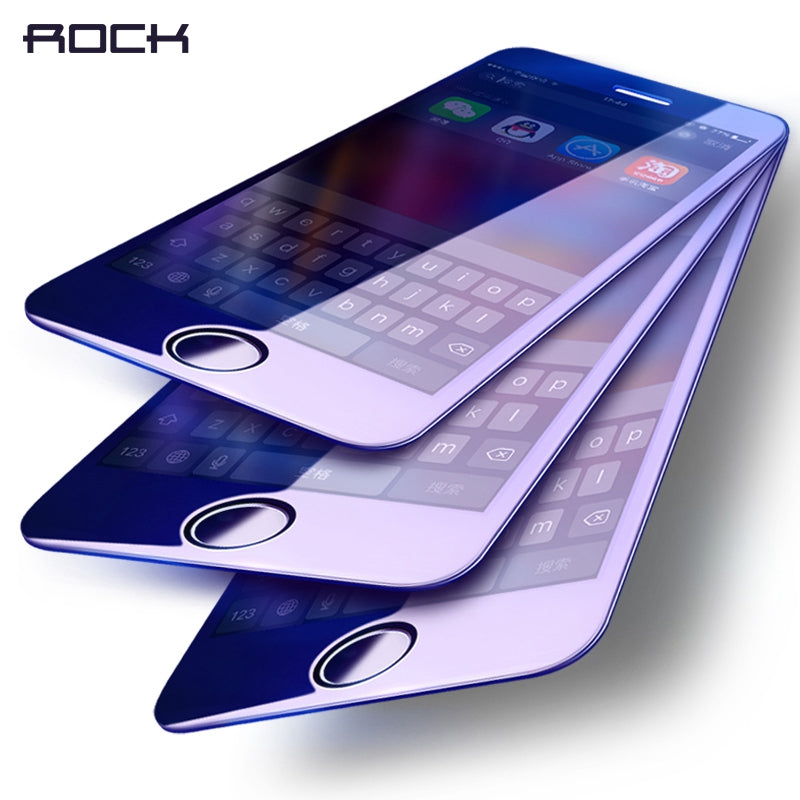 3 Pieces Tempered Glass for iPhone 5 5s SE 5c, ROCK Anti-blue Light/ High Clear Screen Protector