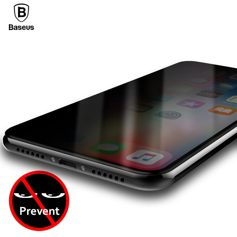 Baseus Anti Spy Glass For iPhone X 10 Screen Protector