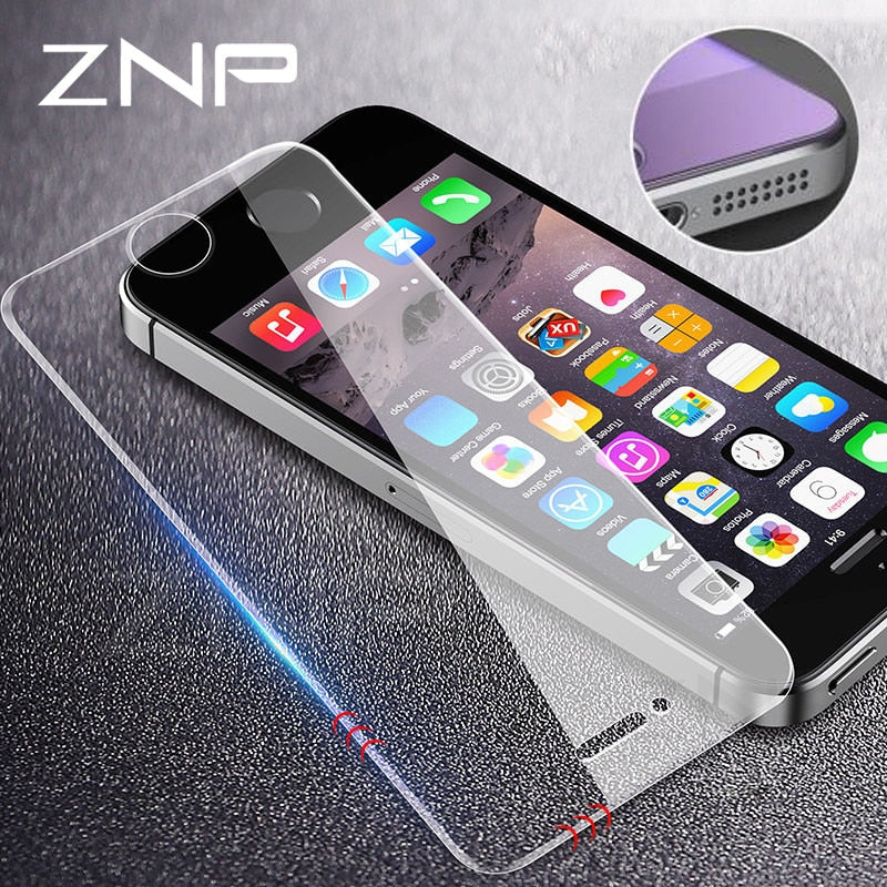 ZNP Ultra-thin Tempered Glass On The For iPhone 5S 5 SE 5C Screen Protector 9H Anti Protective Film Glass For iPhone 5 Se